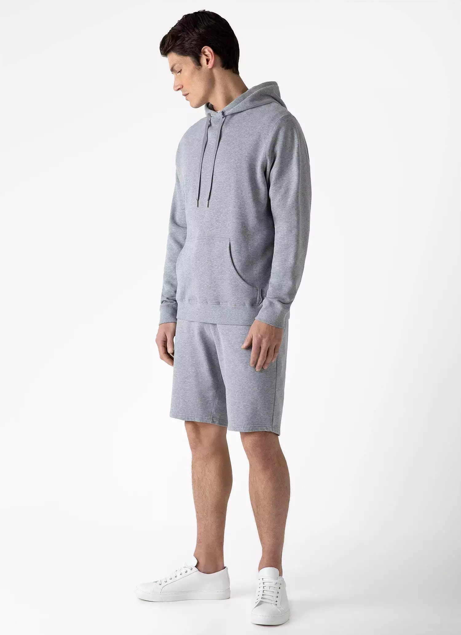 Men's Loopback Shorts in Grey Melange