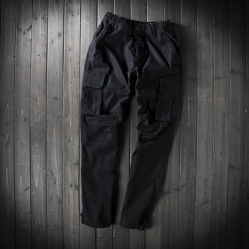 Men's loose trousers multi-pocket straight casual pants men