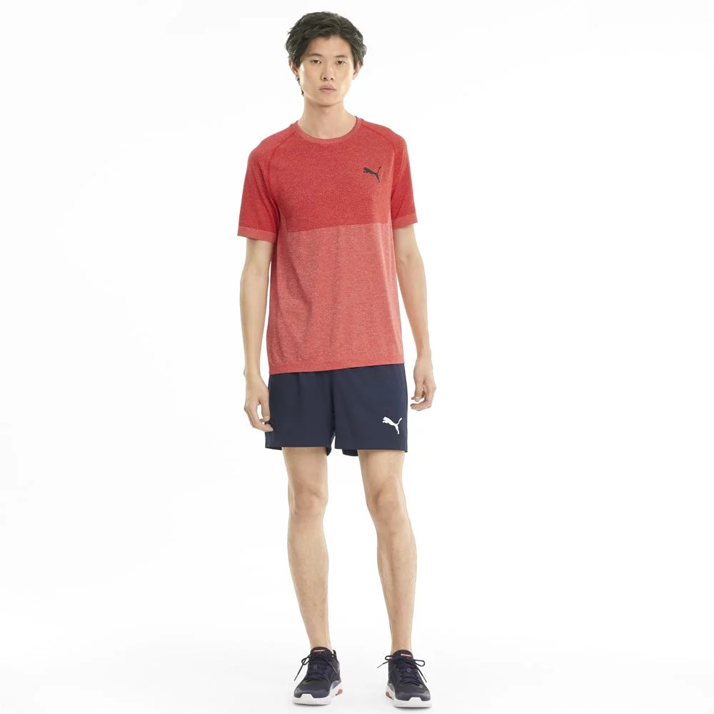 PUMA MEN'S ACTIVE WOVEN 5 NAVY SHORTS