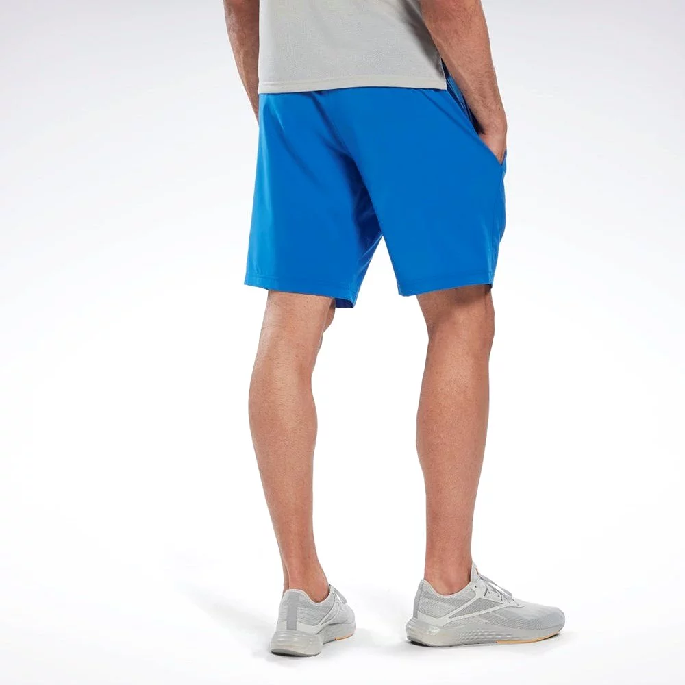 REEBOK MEN'S WORKOUT READY BLUE SHORTS