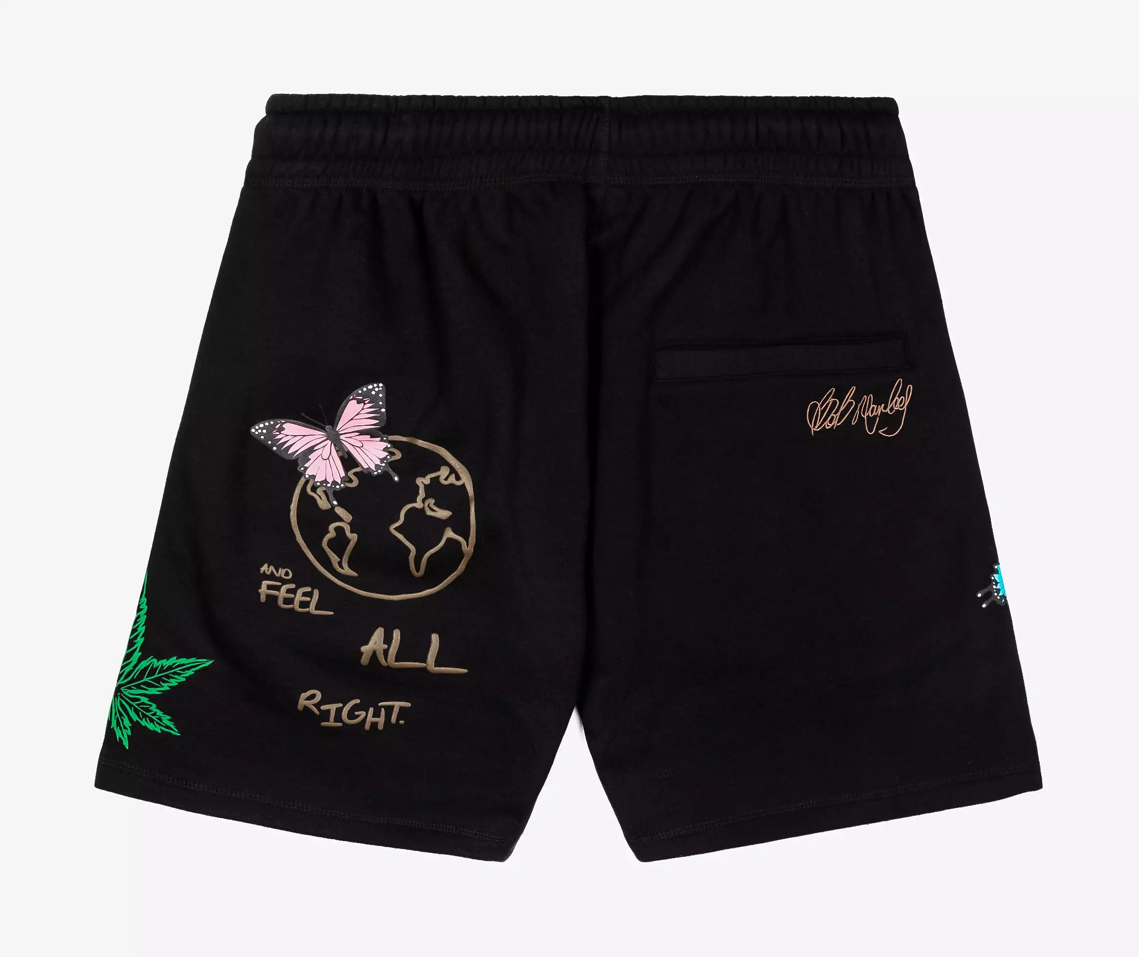 SP x Bob Marley Montage Mens Shorts (Black/Green)