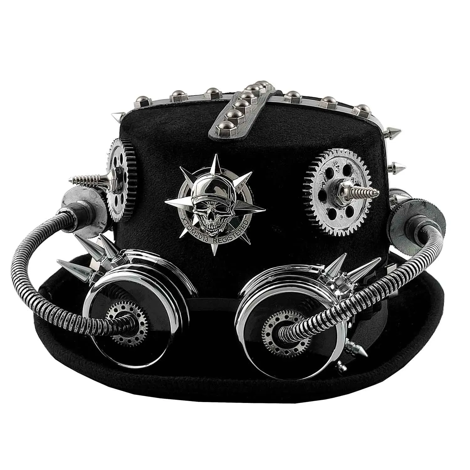 Steampunk Style Goggles Skull Decor Novelty Costume Cosplay Top Hat