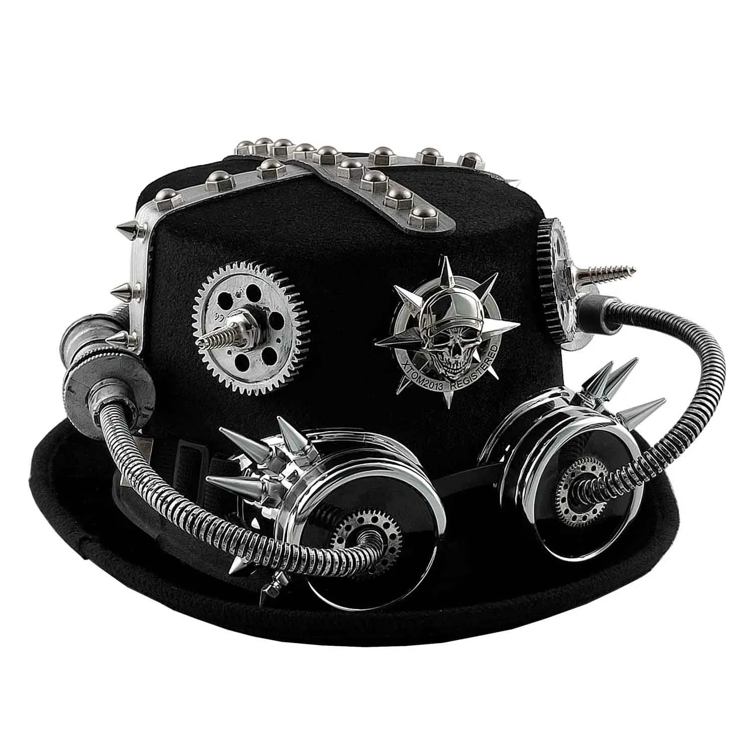 Steampunk Style Goggles Skull Decor Novelty Costume Cosplay Top Hat