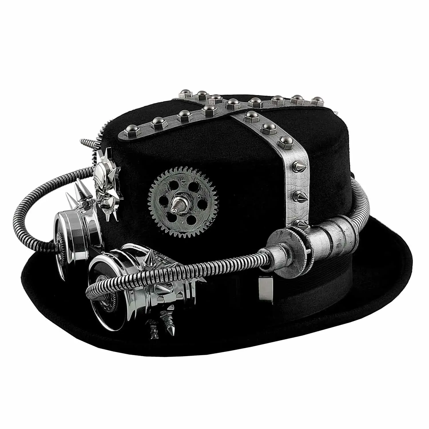 Steampunk Style Goggles Skull Decor Novelty Costume Cosplay Top Hat