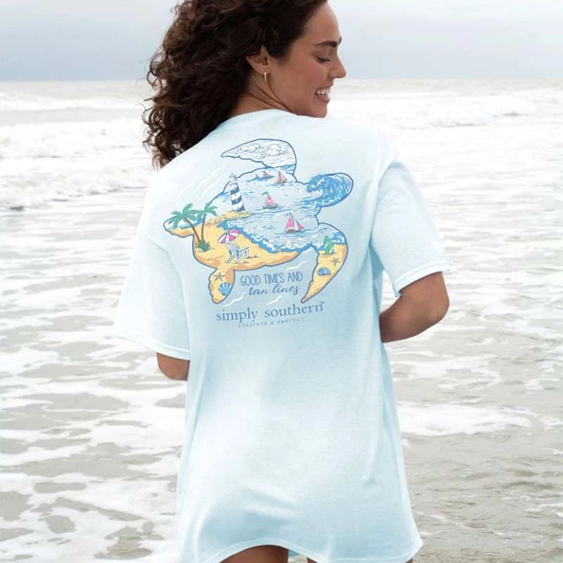 Turtle Tracking Lighthouse Short Sleeve T-Shirt