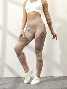 Women Leggings High Waist Peach Hips Gym Leggings Quick-drying Sports Stretch Fitness Pants