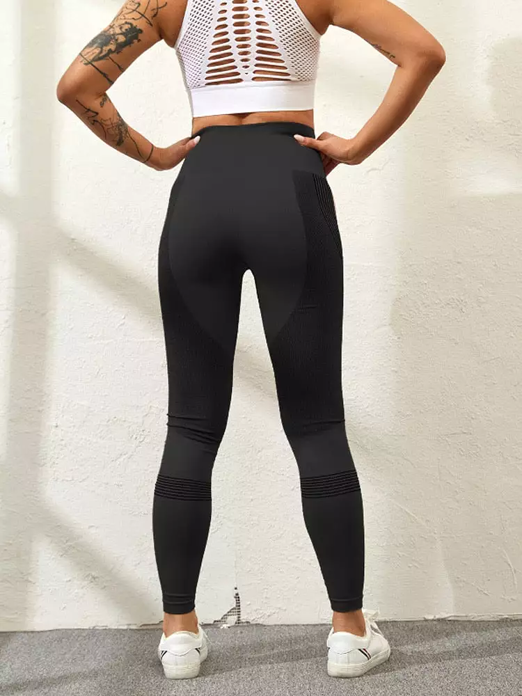 Women Leggings High Waist Peach Hips Gym Leggings Quick-drying Sports Stretch Fitness Pants